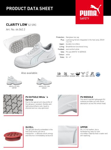 Puma Clarity Low S2 SRC Védőcipő