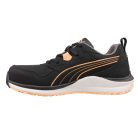 Puma Stepper BLK/Peach Low S3S ESD HRO SR női munkavédelmi cipő